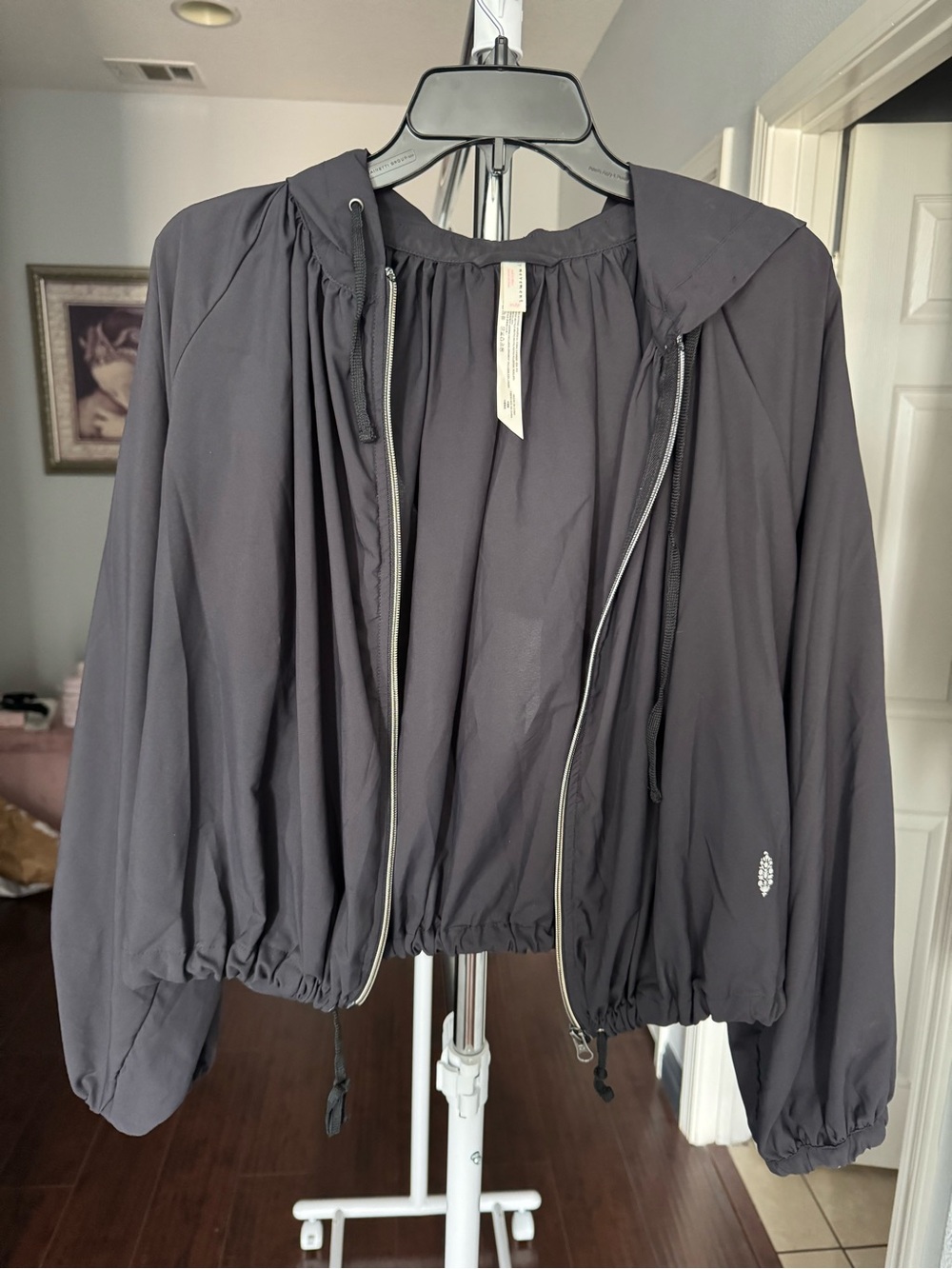 FP Movement by Free People Black Hooded Bomber Jacket